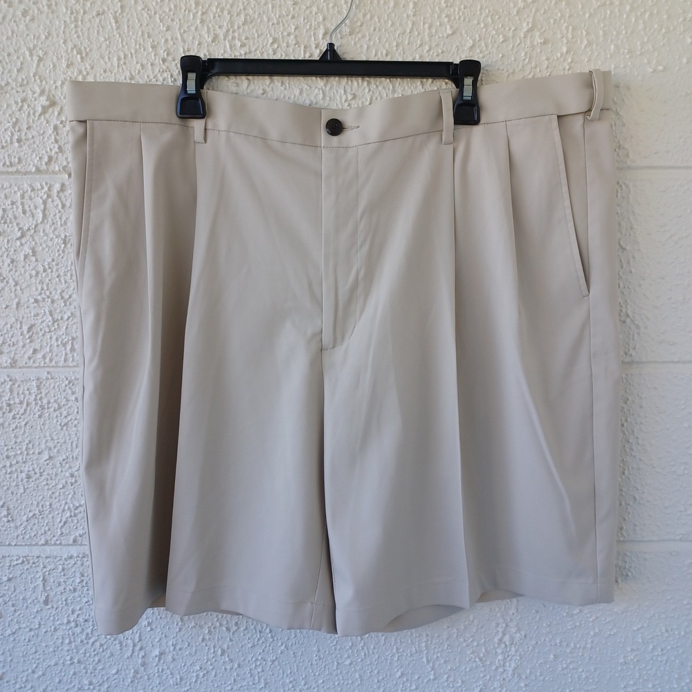 Savane Mens Pleated Flat Front Khaki Shorts Classic Fit Size 42 - Picture 8 of 8